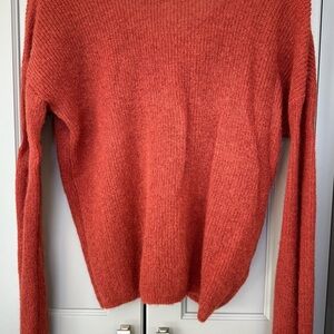 Boden Orange Crew Neck Sweater Soft Knit Casual
